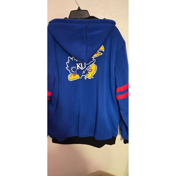 KANSAS JAYHAWKS MEN'S REVERSIBLE HEAVY WEIGHT JACKET SIZE XXL - Picture 9 of 10